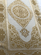 Load image into Gallery viewer, White with gold detail prayer Mat