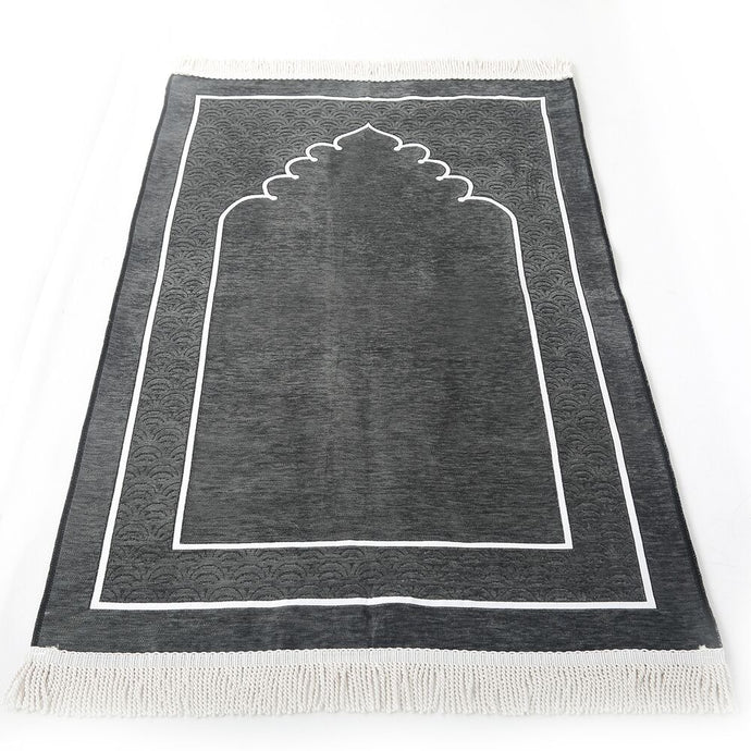 Extra Soft touch Prayer mat - Grey & White