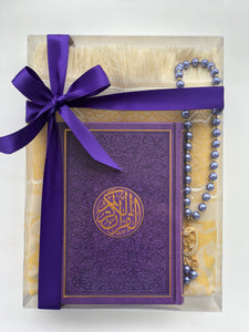 Purple Quran Gift Set - My Islamic Gift House rainbow leather Quran 